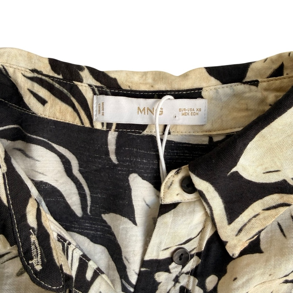 MNG Floral Black and White Jumpsuit XS - Picture 9 of 11